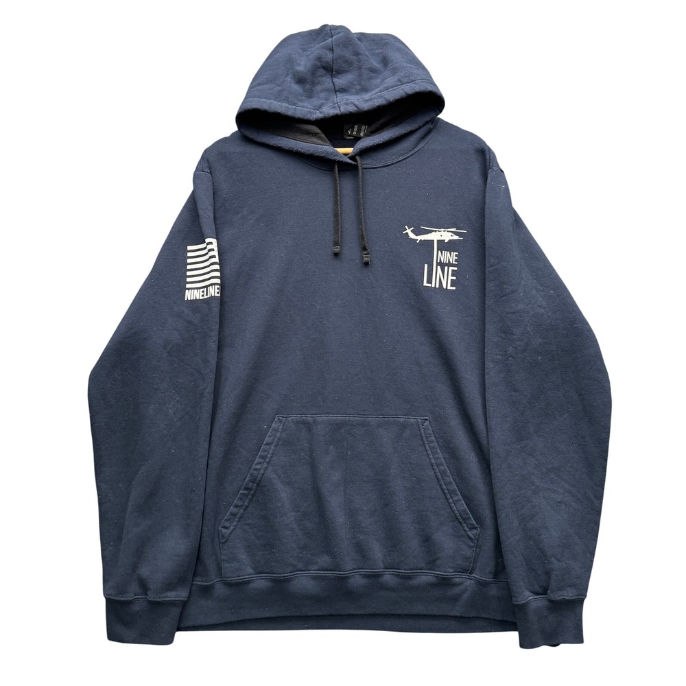 Nine Line Apparel The Concert Fleece Hoodie Men 2XL Navy Blue Long Sleeve Fleece